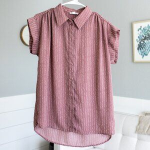 Pastel pink button up